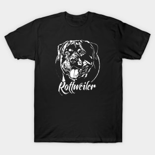 Proud Rottweiler dog portrait Rottie dog T-Shirt